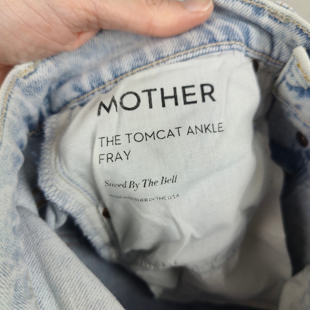 Mother Superior The Tomcat Ankle Fray Jeans Womens 26 Saved By The Bell Straight - Picture 11 of 14